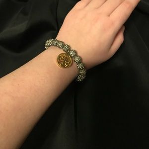 Dark Silver Sparkly Rustic Cuff